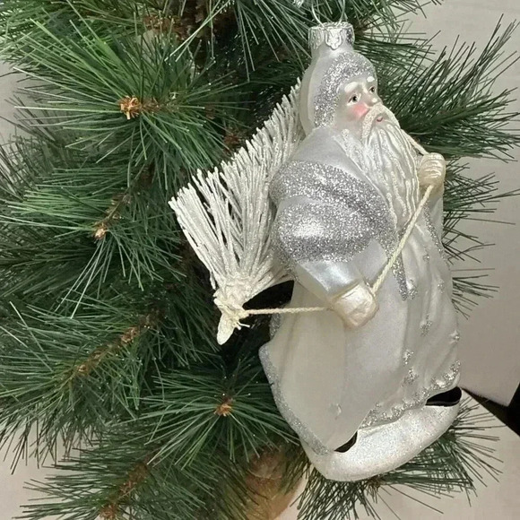 Robert Stanley Silver Tree Santa Christmas Tree Ornament Holiday‎ Decoration - Picture 2 of 8